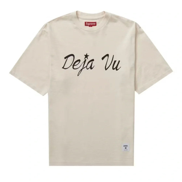 Supreme Cream Deja Vu T-Shirt size Medium - Picture 1 of 6